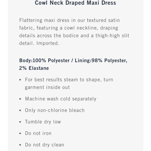 Abercrombie & Fitch Size XS Blue Cowl Neck Draped Mini Dress New With Tags. - Picture 14 of 15